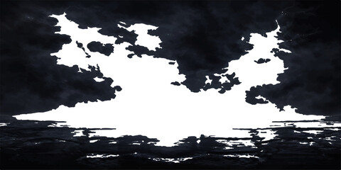 Grunge vector illustration of a paint splash map of Italy featuring artistic texture and country borders set within a European geography frame © MdKefaitUllah