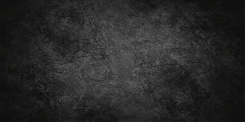 Fototapeta premium Old dark grunge black and white wall texture with a rough vintage concrete surface and aged gray paper pattern design for a blank textured backdrop