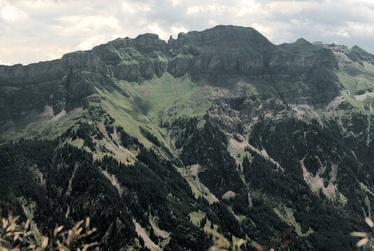 View of Sch&ouml;nhalden from Flumserberg, Swiss Alps
