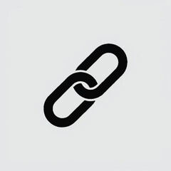 link icon flat black connection symbol illustration