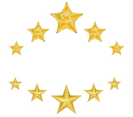 golden stars on white background