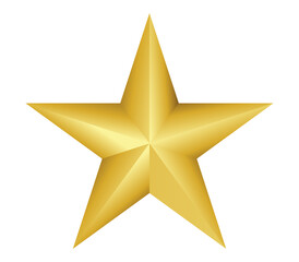gold star isolated on white