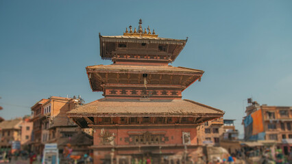 Fototapeta premium Three-roofed Bhairavnath Temple at Taumadhi Square in Bhaktapur, Nepal Heritage