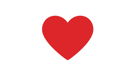 Red Heart Shape Icon Symbol.