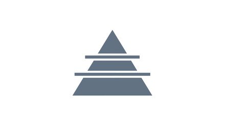 Fototapeta premium Geometric shapes stacked pyramid structure.