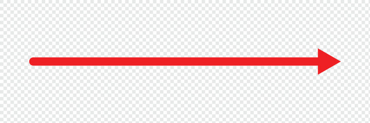  Red long arrow pointing to the right. Long arrow icon Vector. Red arrow icon. Long arrow Isolated on white Background. Red Long bold Arrow . Long arrow vector. Flat style Arrow ... © HIKE  Studio  1