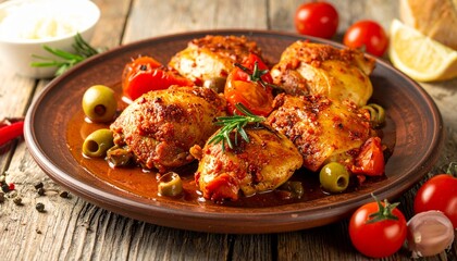 Fototapeta premium Italien – Pollo alla Cacciatora