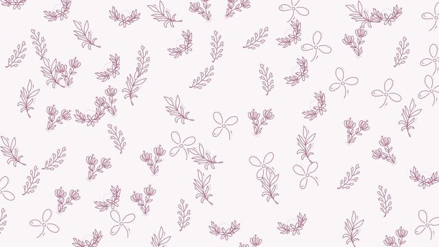 Light pink floral and leaf patterned background, ideal for springthemed designs, wedding invitations, feminine branding, and social media posts.