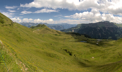 Fototapeta premium View of Schönhalden from the Maschgenkamm, Swiss Alps