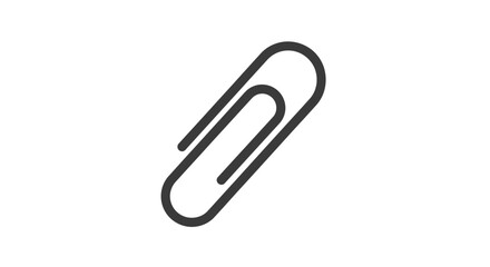 Obraz premium Metal paperclip office supply item.