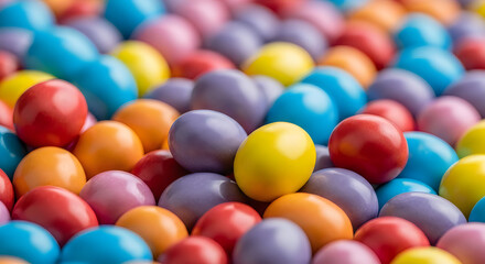 Vibrant easter eggs and candy a colorful celebration of springtime and holiday traditions