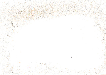 Close up fine desert sand flying isolated on white, background and texture, clipping path, design element, macro