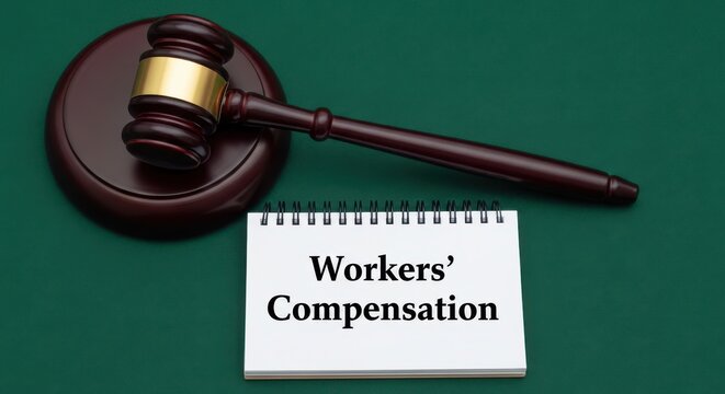 Gavel symbolizing the concept of workers' compensation claims and legal proceedings