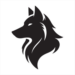 Fototapeta premium majestic Wolf vector silhouette outline logo idea concept collection. abstract icon illustration