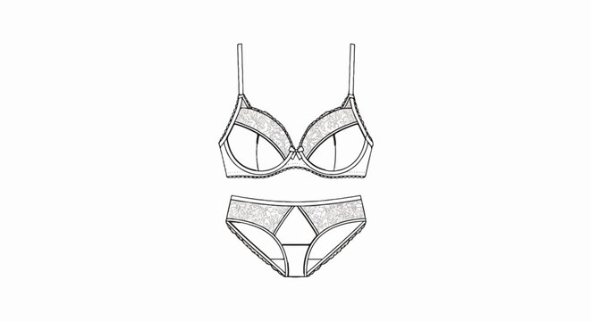 Delicate bra and matching briefs with intricate floral lace detailing