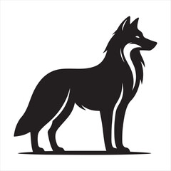 Fototapeta premium majestic Wolf vector silhouette outline logo idea concept collection. abstract icon illustration