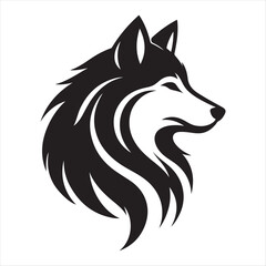 majestic Wolf vector silhouette outline logo idea concept collection. abstract icon illustration