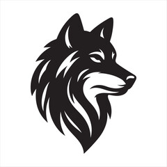 Obraz premium majestic Wolf vector silhouette outline logo idea concept collection. abstract icon illustration