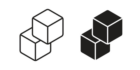 Obraz premium Ice icons In Trendy Design Vector Eps 10, Editable Stroke and solid flat.