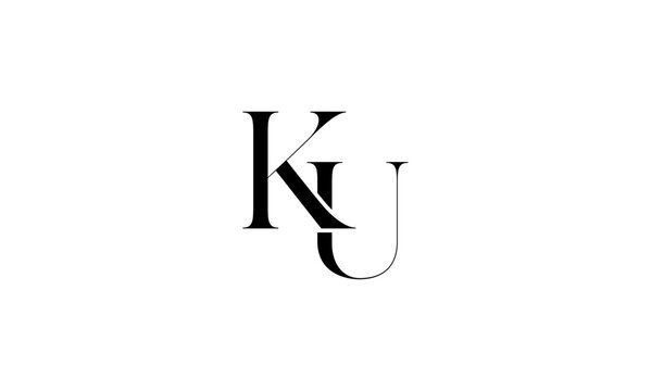 KU initial letter logo or KU monogram