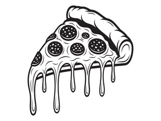 A delicious slice of melted cheesy pizza with pepperoni toppings