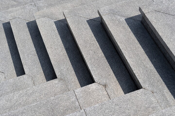 Concrete stair steps on the floor