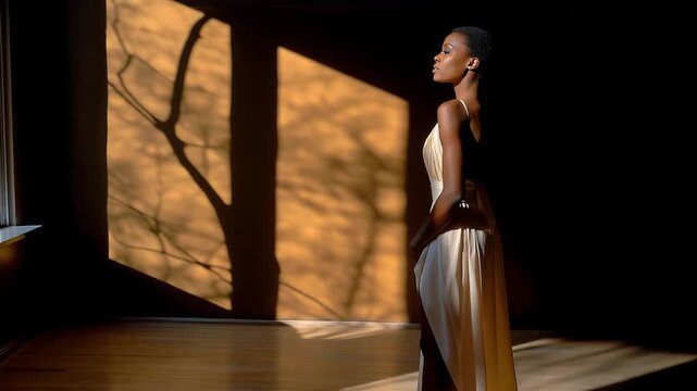 A dancer stands alone in the shadows, caught in the grip of fear of stage, contemplating the upcoming performance that could shatter their confidence or elevate their artistry. cinematic color