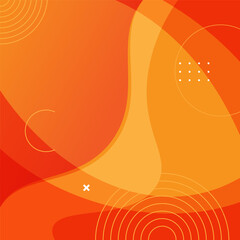 Abstract Orange and Red Wave Background
