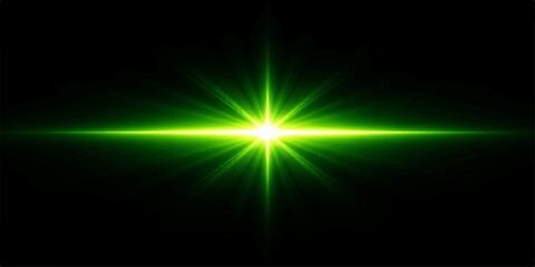Fototapeta premium Neon Green Radiant Light Burst with Powerful Energy Glow Effect