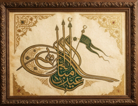Eid Mubarak Calligraphy, Eid Mubarak PNG,