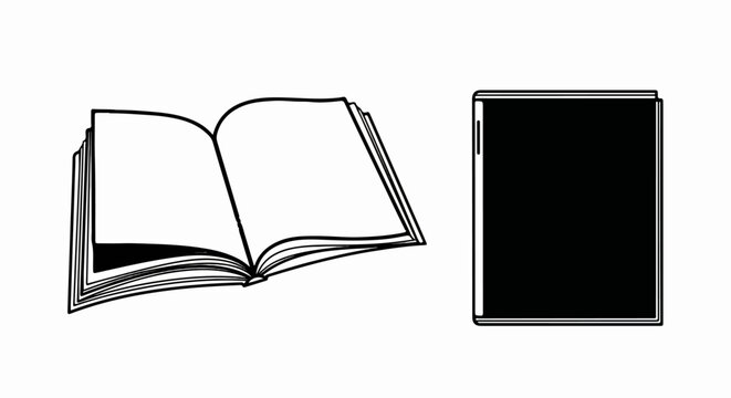 An open book lies to the left of a closed book