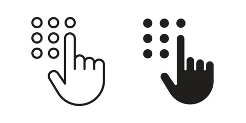 Obraz premium Keypad icons collection glyph and mixed vector Illustrations