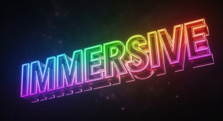 Obraz premium Immersive Neon Signage - A Vibrant Display of Modern Technology and Entertainment.