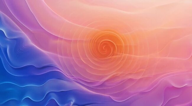 Smooth undulating patterns revealing a colorful transition from cool indigo to radiant amber