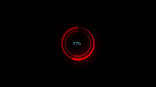 Neon Pink One Percent Symbol Glowing on Dark Background Abstract Digital Animation glowing one percent