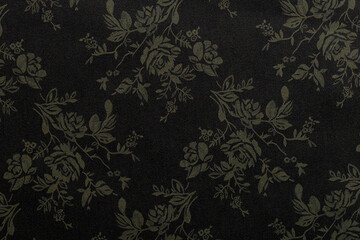 Floral pattern design on dark background suitable for textile or wallpaper use in home decor projects © Kovac Mario