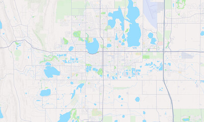 Naklejka premium Loveland Colorado map