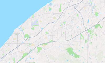 Fototapeta premium Mentor Ohio map