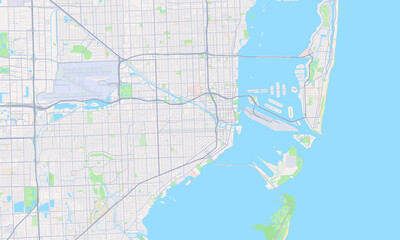 Fototapeta premium Miami Florida map