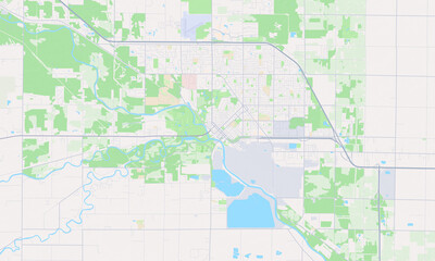 Fototapeta premium Midland Michigan map