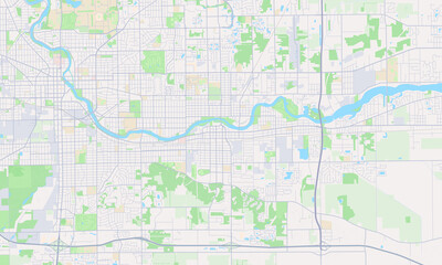 Obraz premium Mishawaka Indiana map