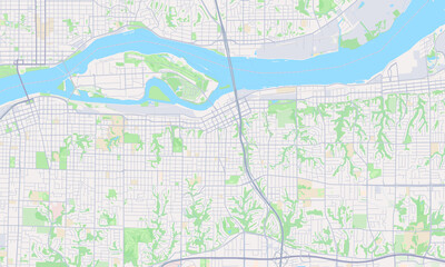 Fototapeta premium Moline Illinois map