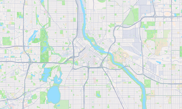 Minneapolis Minnesota map
