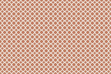 Fototapeta premium Vibrant orange background with seamless white circle pattern