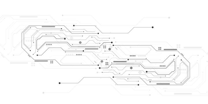 Abstract circuit board pattern vector background.