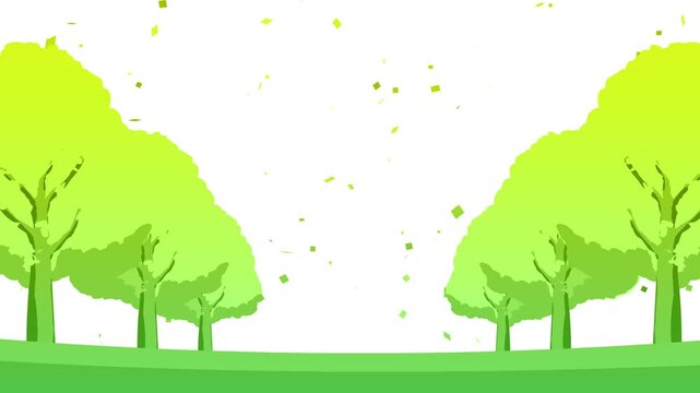 背景, カラフル, 木, 桜, 植物, 自然, ベクター, とぶ, イラスト, ブランチ, 葉