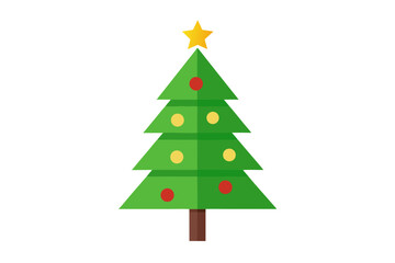 Obraz premium Christmas tree white background 