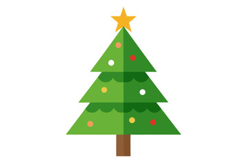 Obraz premium Christmas tree white background 