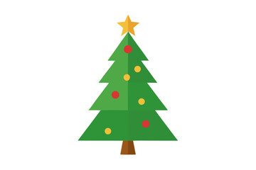 Fototapeta premium Christmas tree white background 