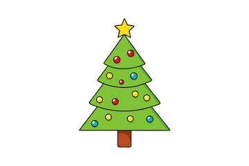 Christmas tree white background 